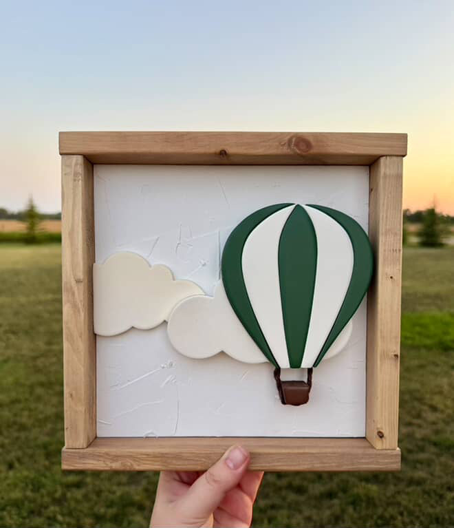 Crafts By Gillian - Green/White Balloon