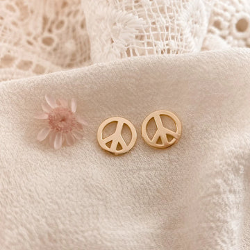 Lises Pieces - Peace Symbol Studs