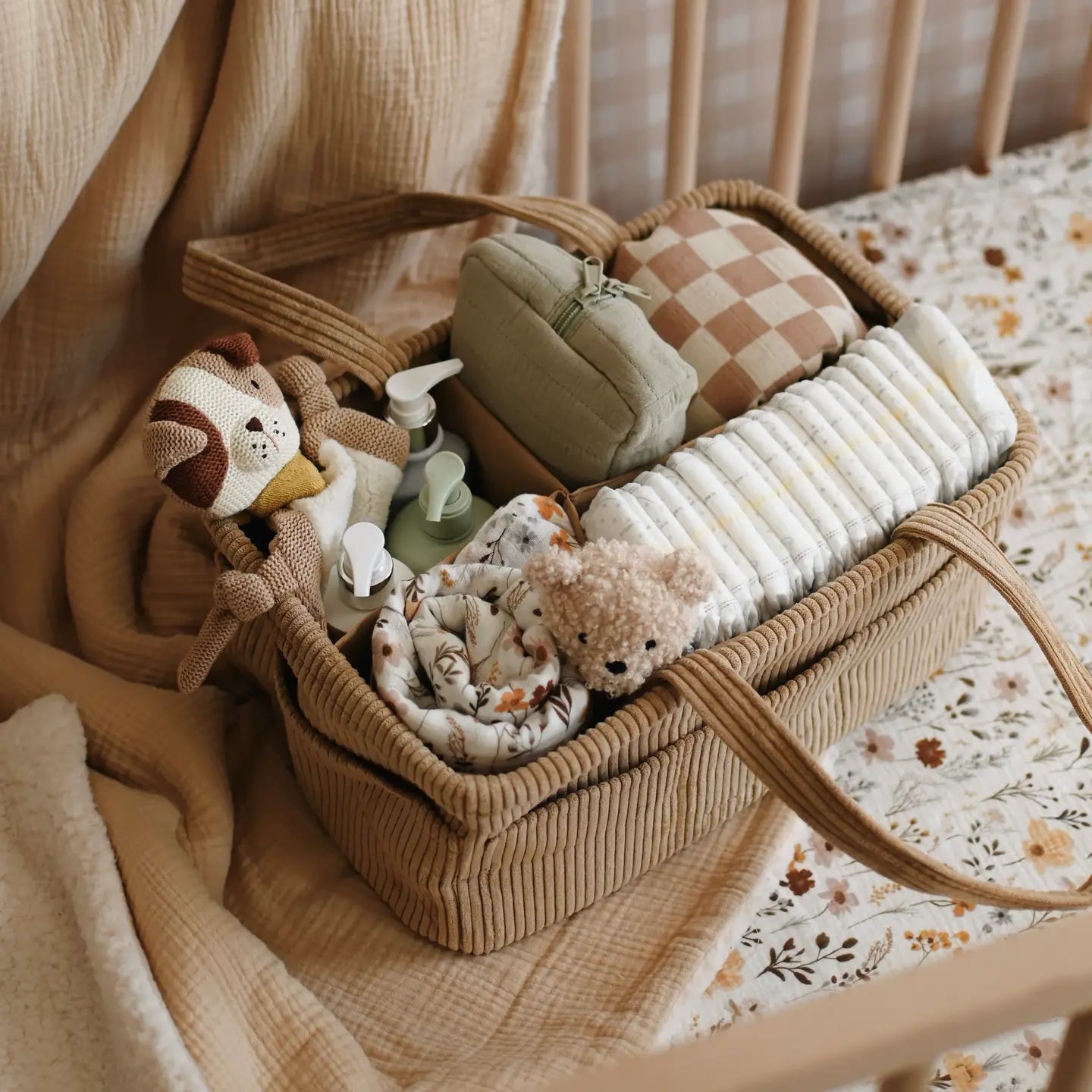 Minika - Diaper Caddy - Almond