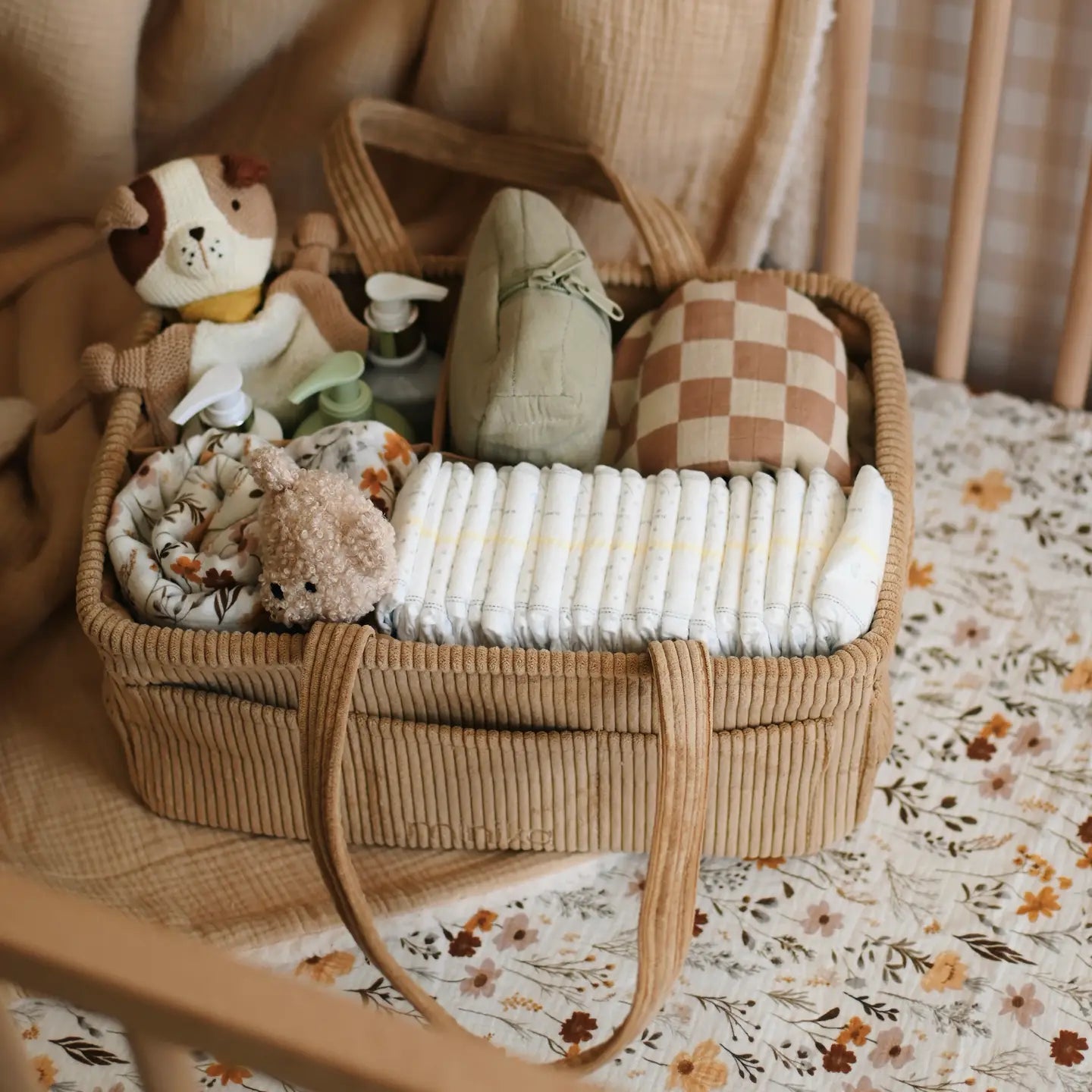 Minika - Diaper Caddy - Almond