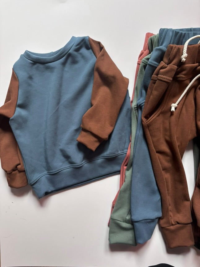 Teddy Little - Colour Block Crewneck