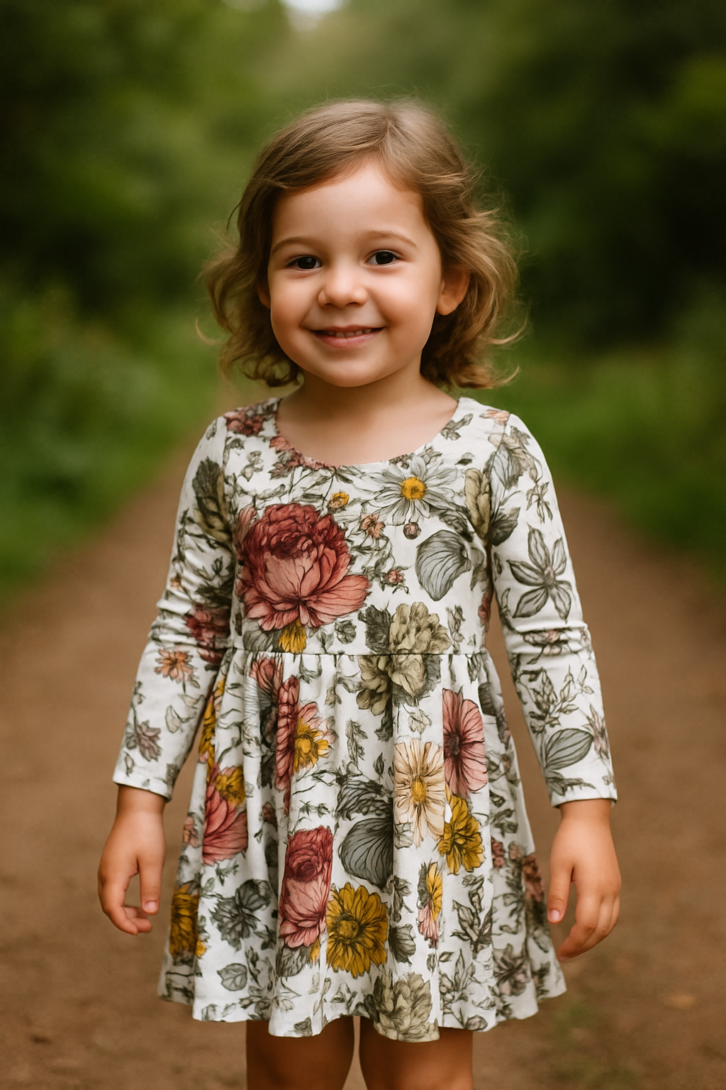 Teddy Little - Floral Twirl Dress