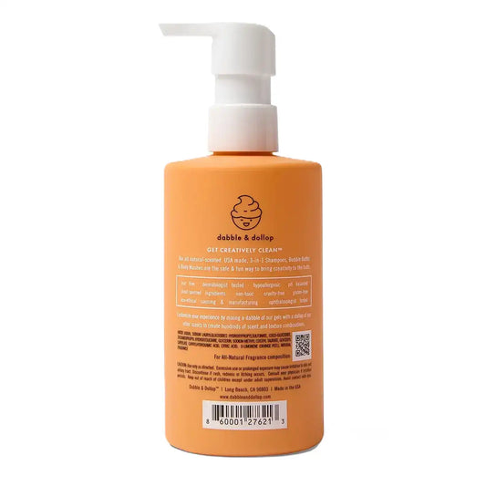 Dabble & Dollop - All-Natural Tangerine Shampoo, Body Wash & Bubbles