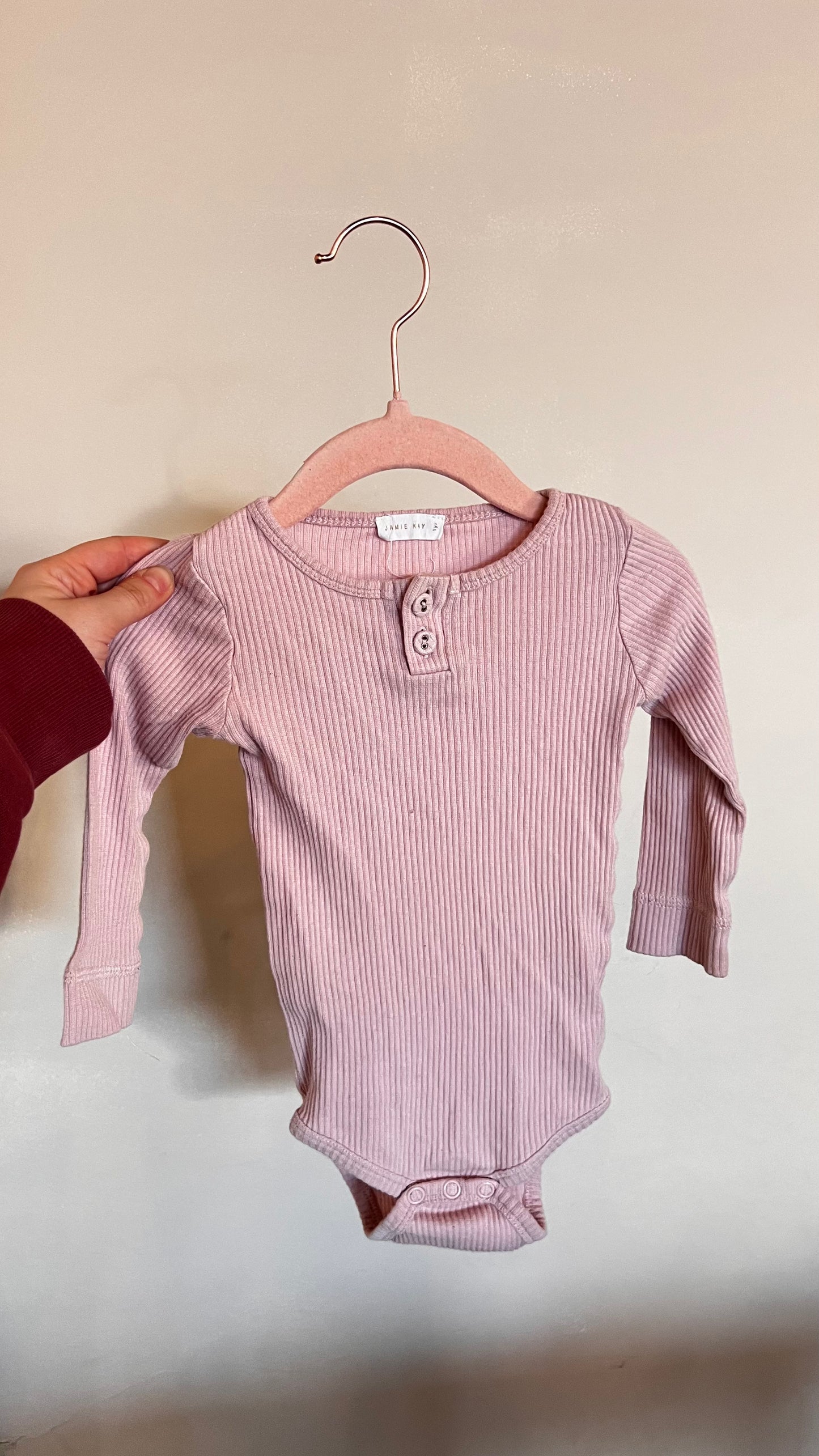 BR - Consignment - Jamie Kay Light Pink Long Sleeve Bodysuit - 1Y