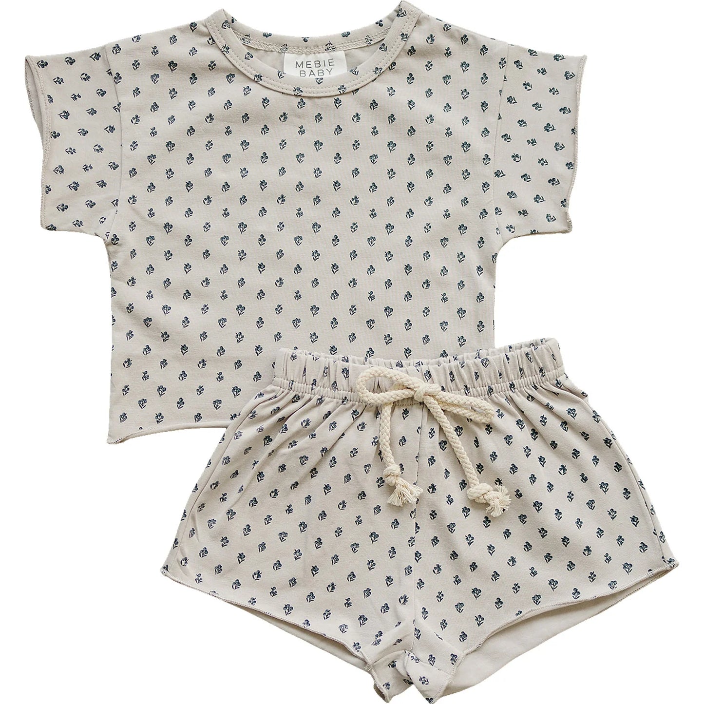 Mebie Baby - Berry Floral Short Set