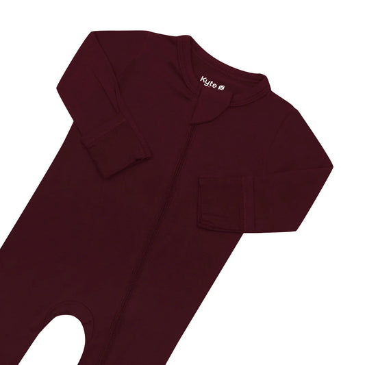 Kyte Baby - Zippered Footie in Burgundy
