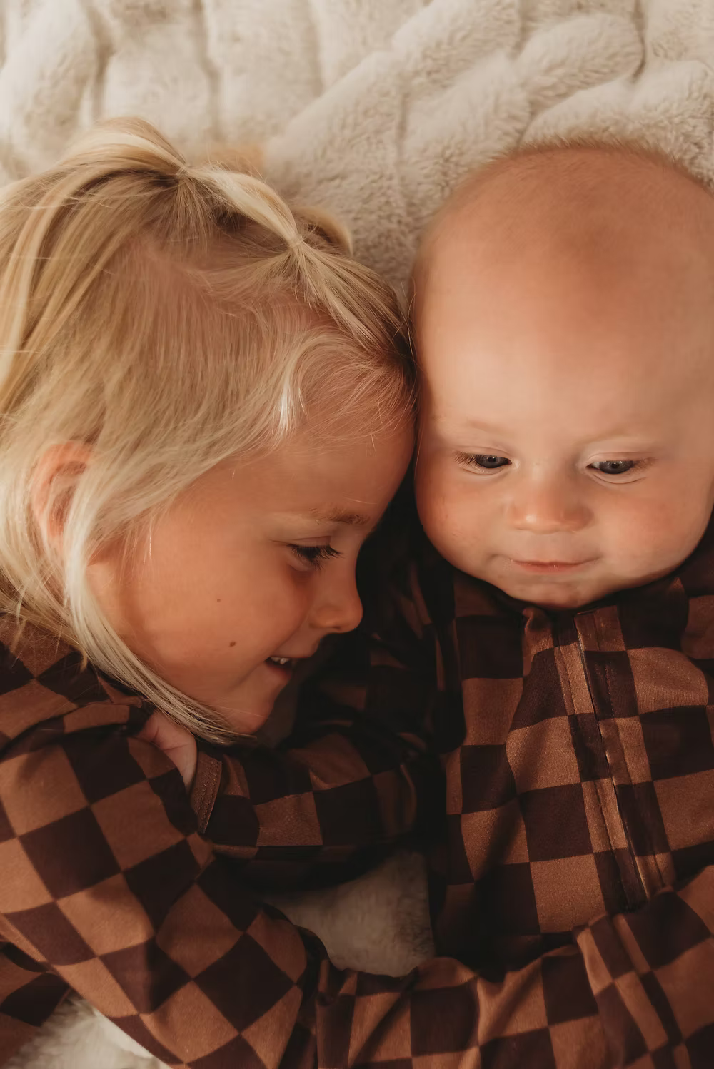 Little Aspen Baby - Espresso Checkers 2 Piece Set