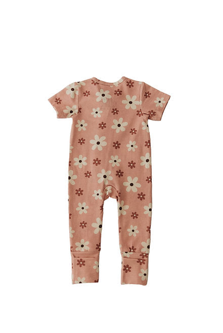 Little Aspen Baby Co - Daisy Dreams Short Sleeve Romper