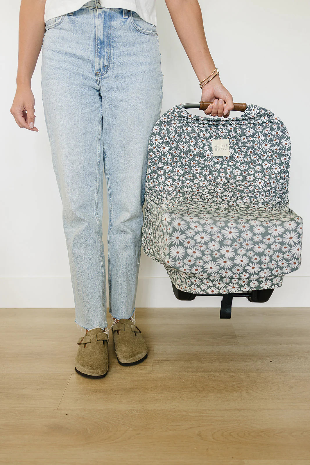 Mebie Baby - Dark Green Daisy Bamboo Multi-Use Cover