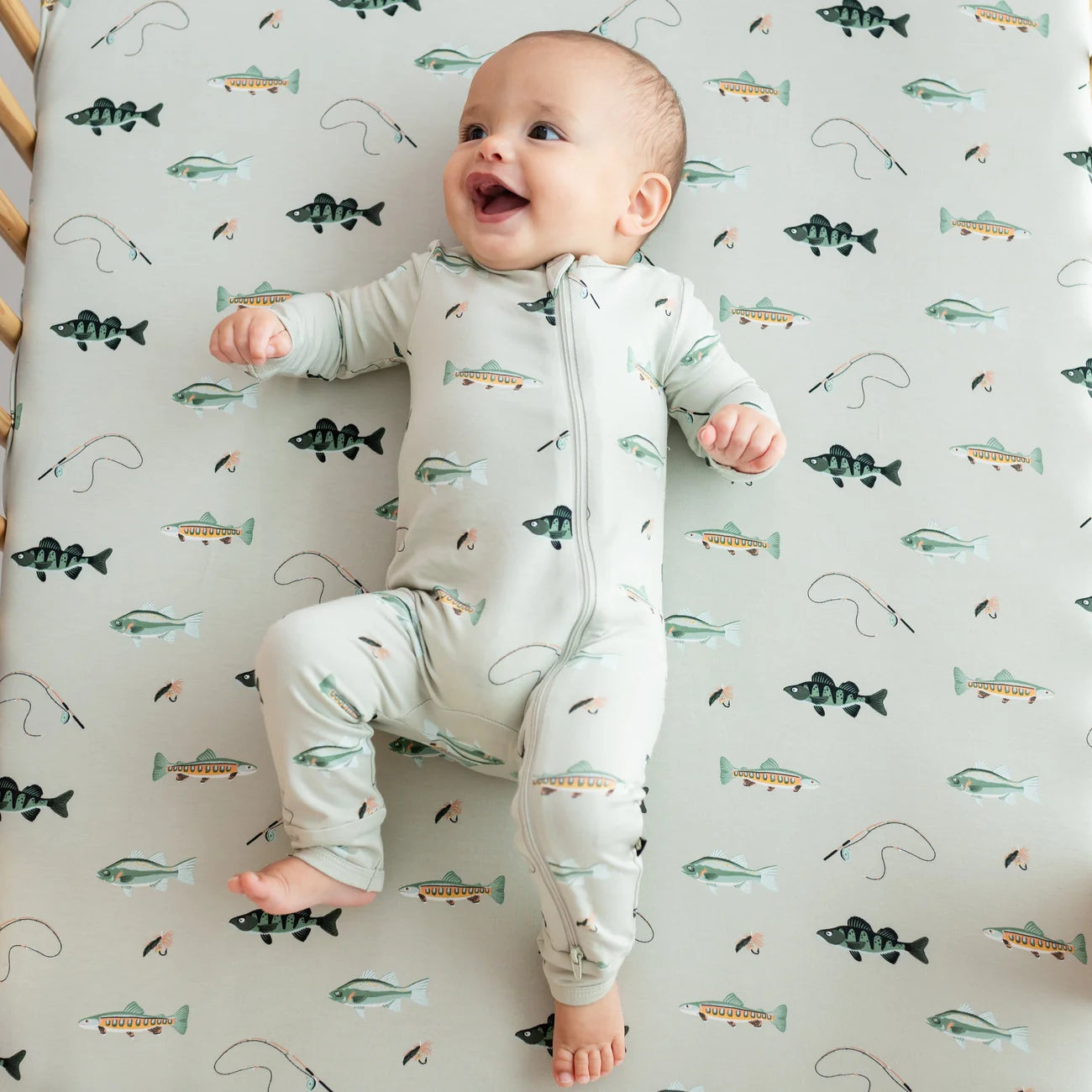 Kyte Baby - Zippered Romper in Fishing