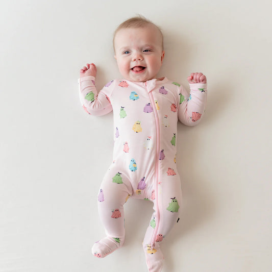 Kyte Baby - Zippered Footie in Pastel Ghost