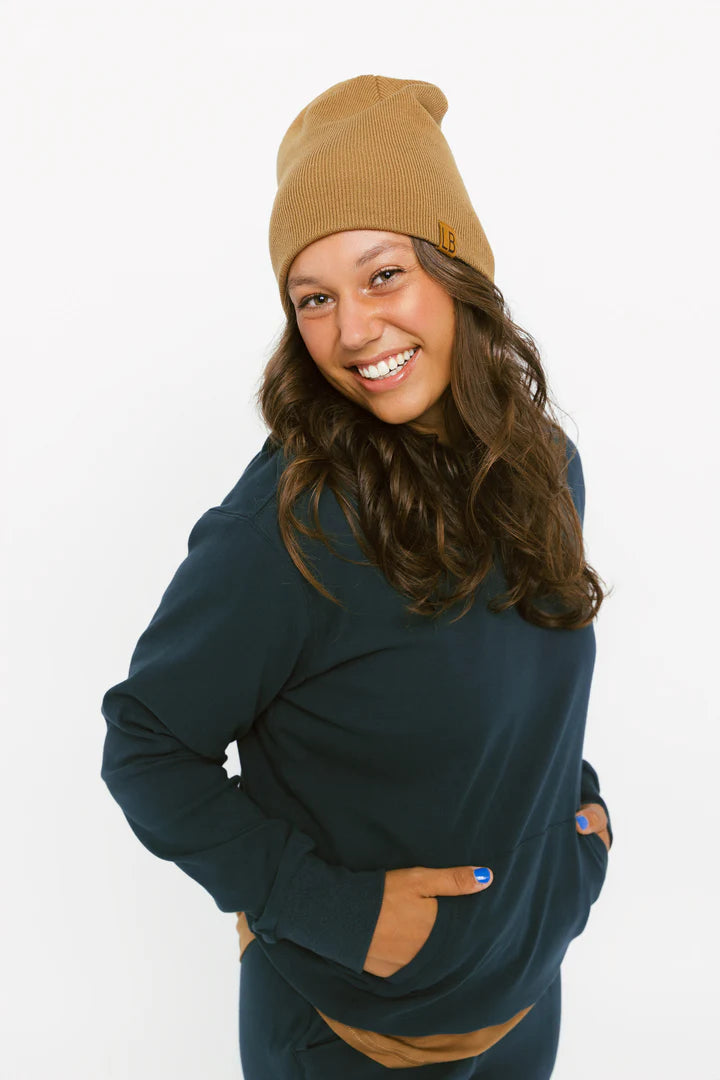 LITTLE BIPSY - KNIT BEANIE - CARAMEL