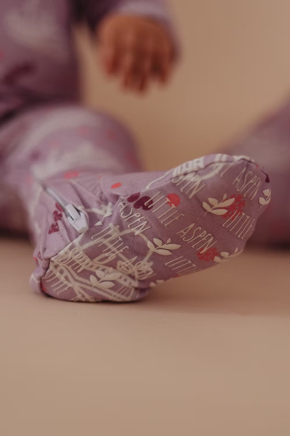 Little Aspen Baby Co - Lilac Snowmobile Footed Sleeper