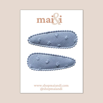 Mai & I - Stone Blue Snap Clip Set