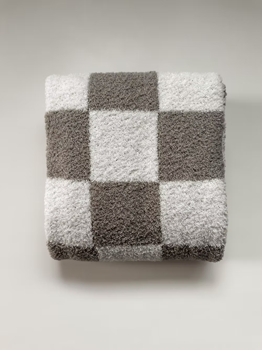 Little Aspen Baby Co - Stone Checkered Plush Blanket