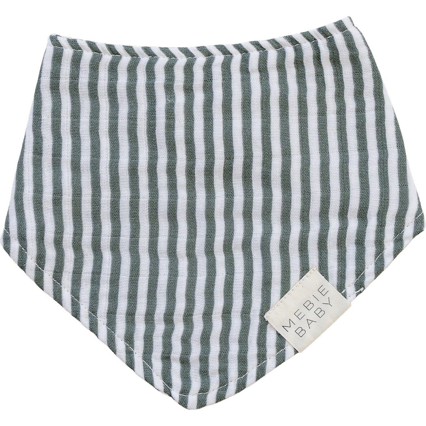 Mebie Baby - Green Stripes Classic Muslin Bib