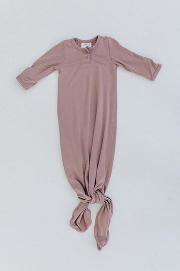 Mebie Baby Dusty Rose Knot Gown