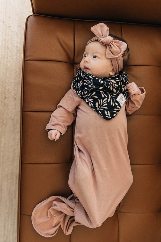 Mebie Baby - Dusty Rose Bamboo Knot Gown