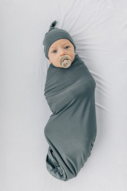 Mebie Baby - Charcoal Bamboo Stretch Swaddle
