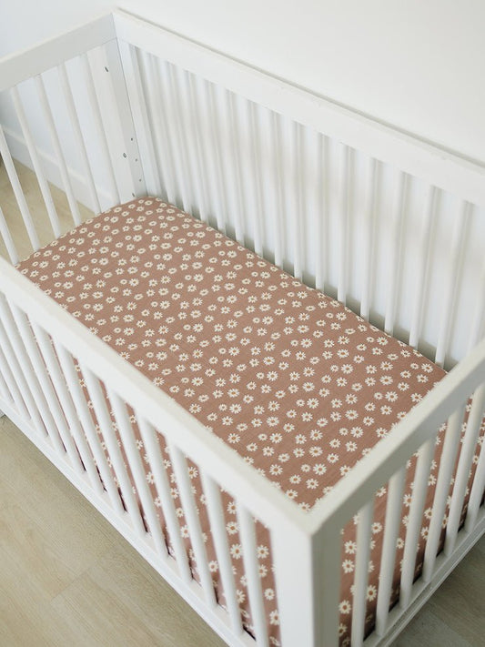 Pre Order - Mebie Baby - Daisy Dream Muslin Crib Sheet