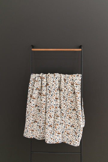 PRE-ORDER - Mebie Baby - Harvest Floral Muslin Swaddle Blanket