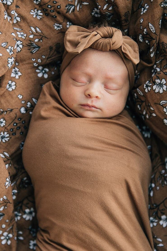 Pre order - Mebie Baby - Bamboo Mustard Head Wrap