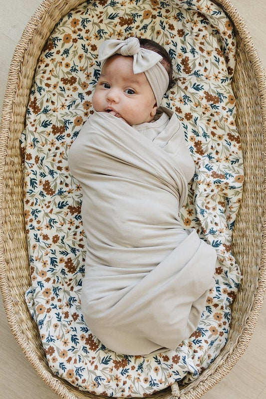 Mebie Baby - Oatmeal Bamboo Stretch Swaddle
