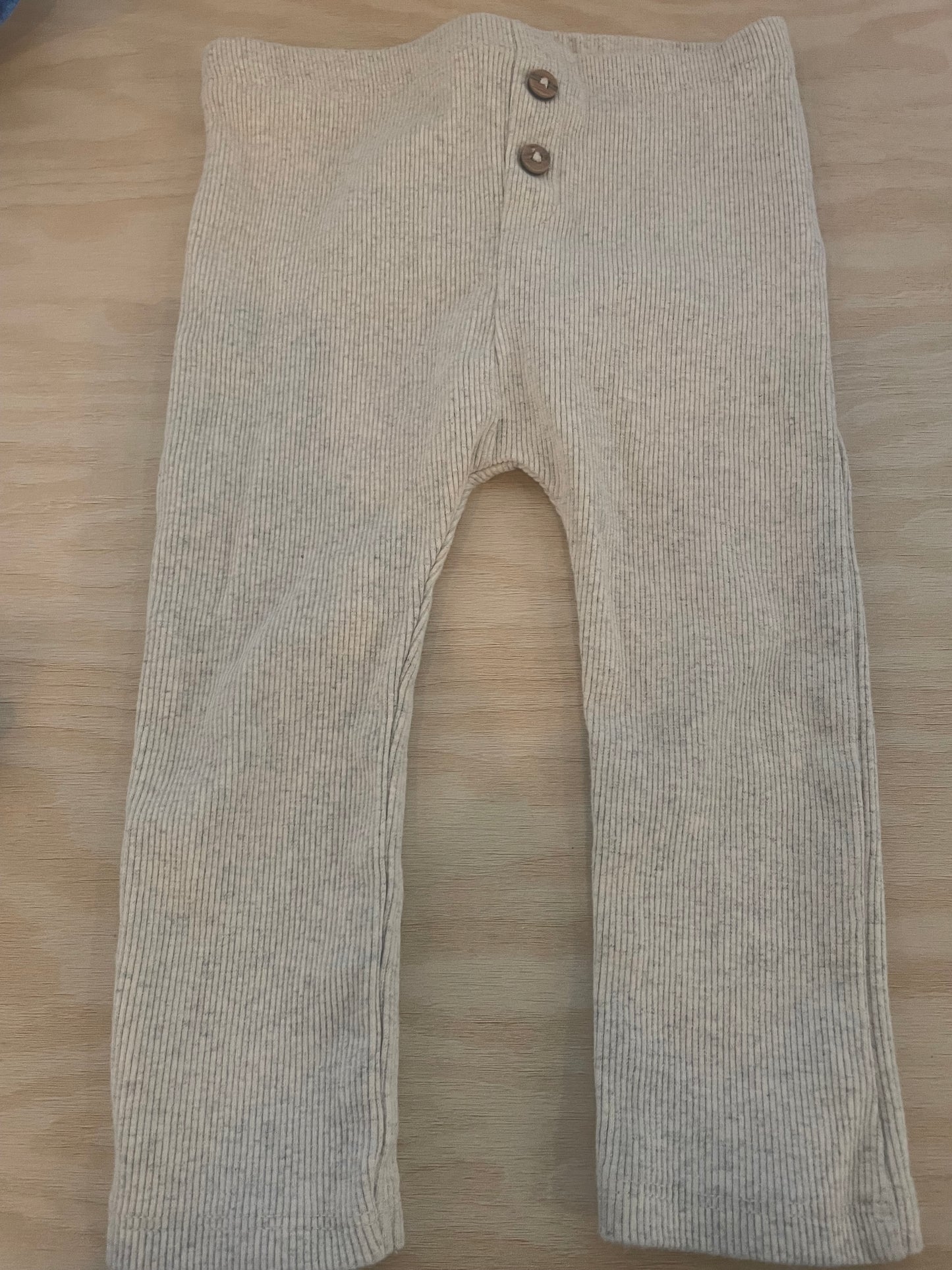 Cc-consignment-Rise little earthling beige waffle pant 12-18M
