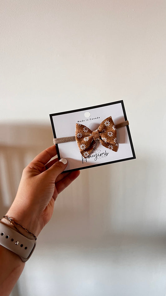 Honeycomb Cork - Darla Bow - Headband - Daisy Cork