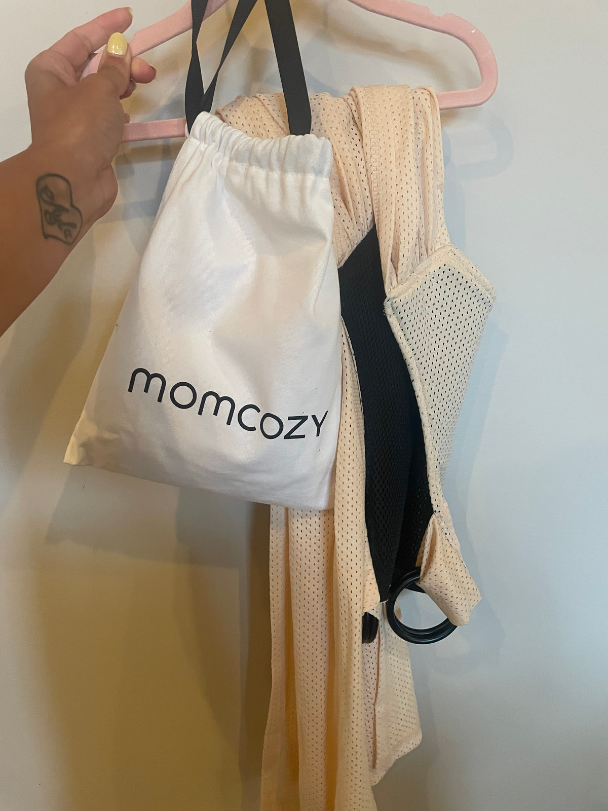 AL - Consignment - Momcozy Light Peach Mesh Carrier