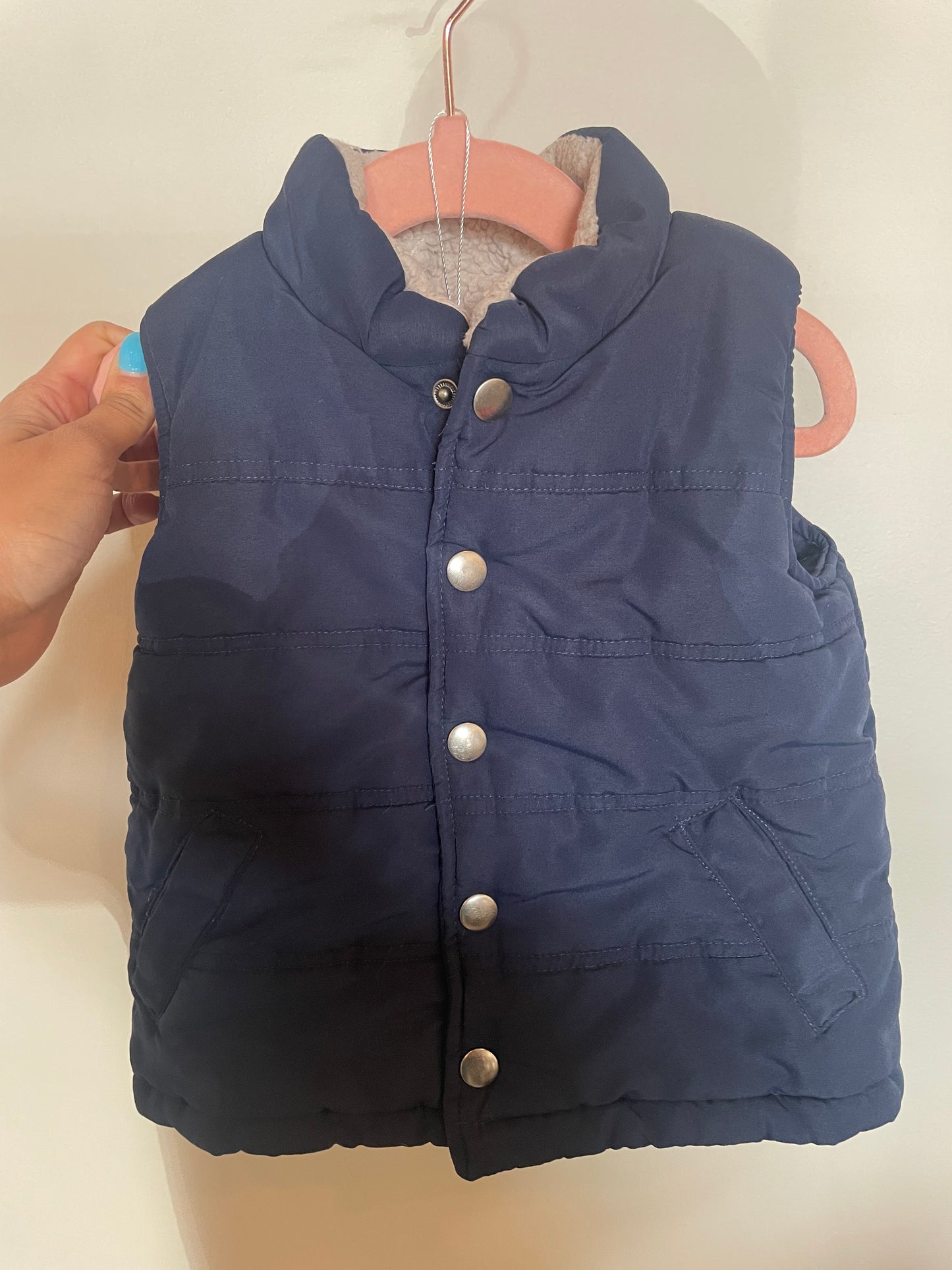 MY-Consignment- Skyr Navy Blue Vest- 2T