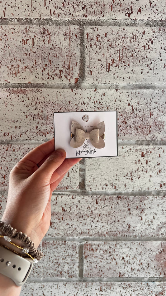Honeycomb Cork - Butterfly Bow - Clip - Cream