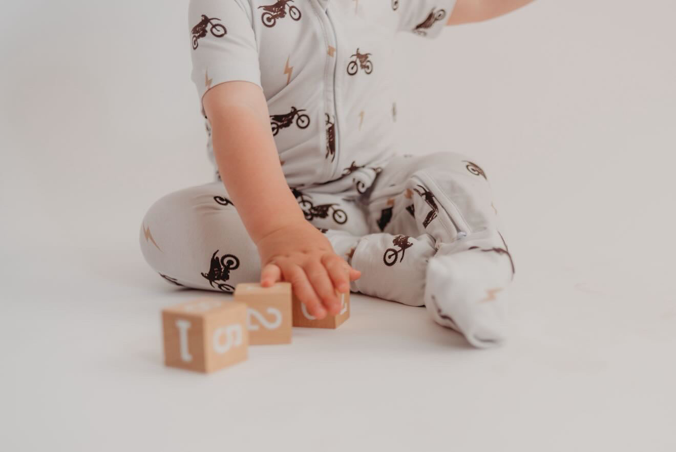Little Aspen Baby - Full Throttle Short Sleeve Romper