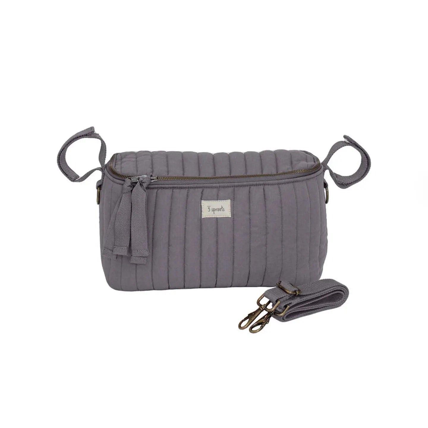 3 Sprouts - Universal Stroller Caddy Organizer - Charcoal Grey