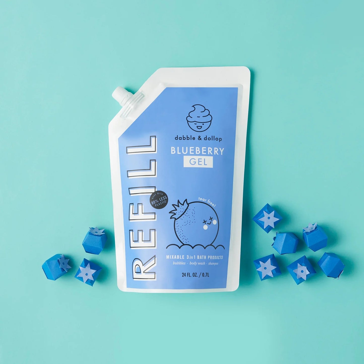 Dabble & Dollop - 3 in 1 Refill Pouch - Blueberry