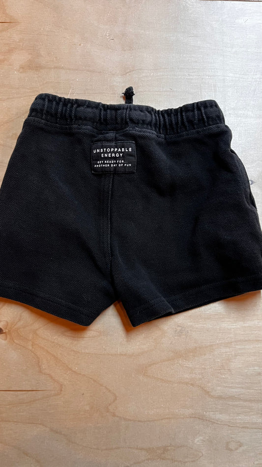 SP - Consignment - Zara Black Sweat Shorts - 2/3Y