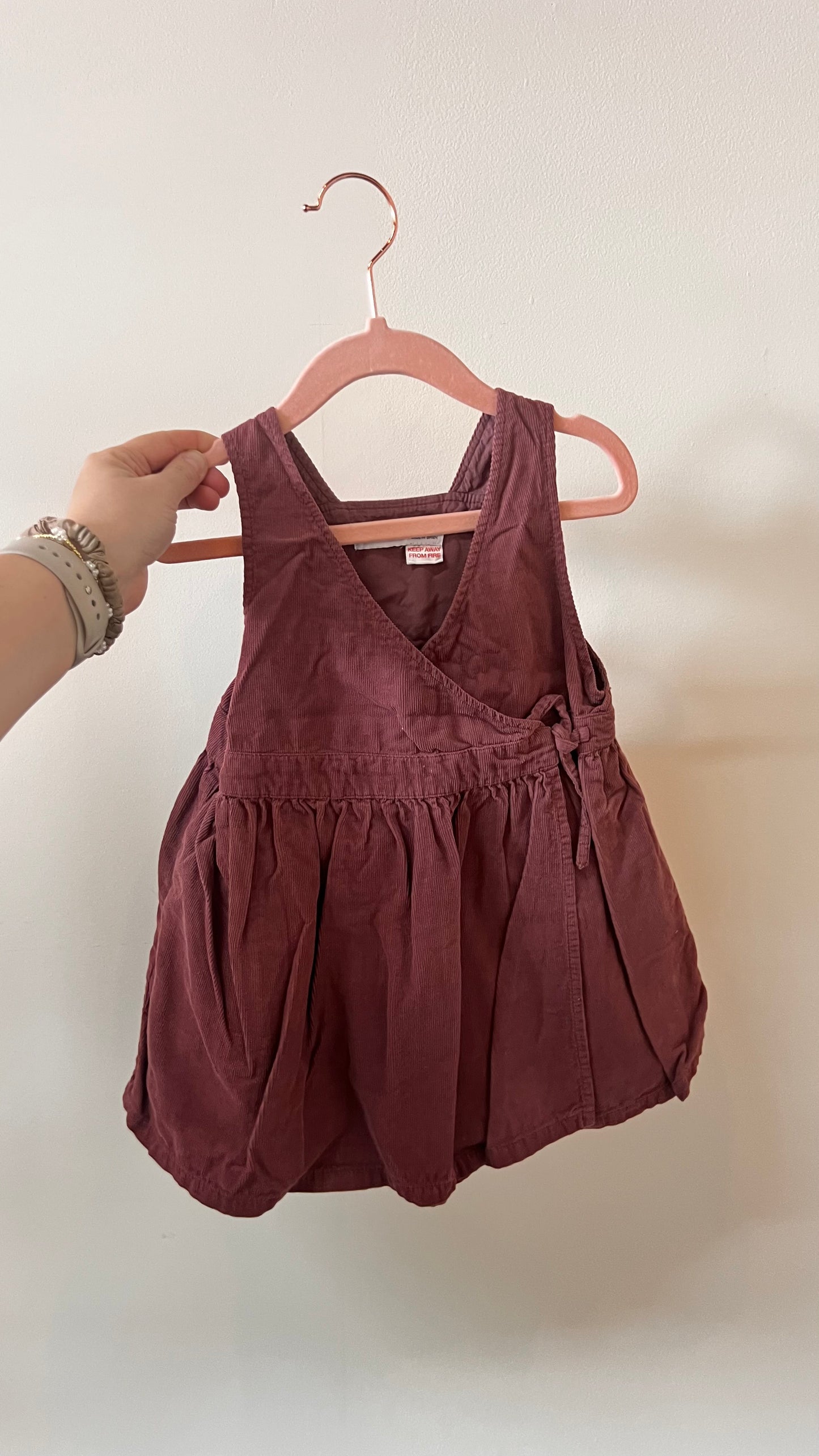 DS - Consignment - Zara Plum Corduroy Dress 18-24M