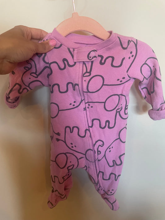 CC - Consignment-Carters Purple Elephant Sleeper - Newborn