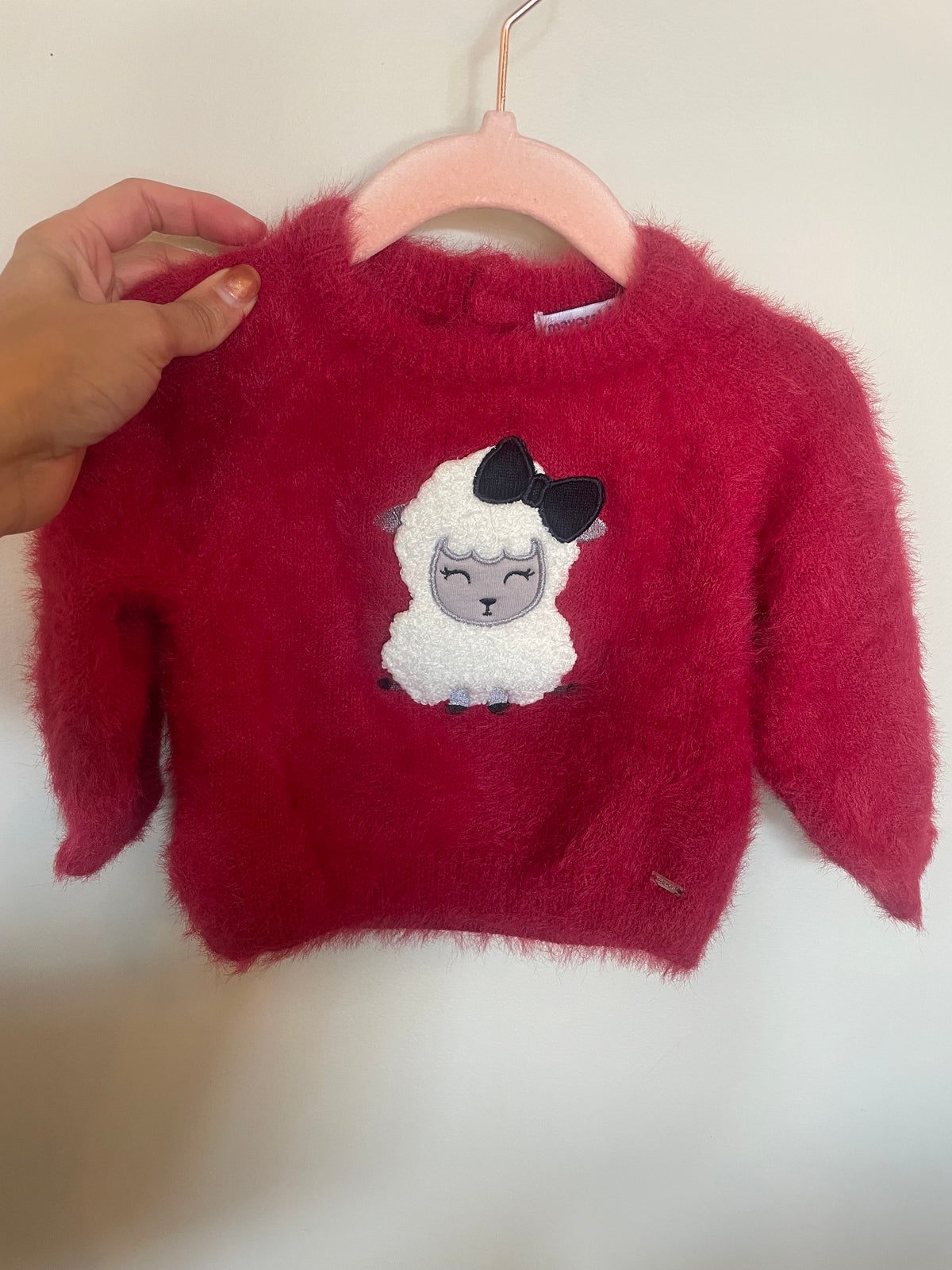 JH -  Consignment - Mayoral Fuzzy Sheep Sweater - 9M