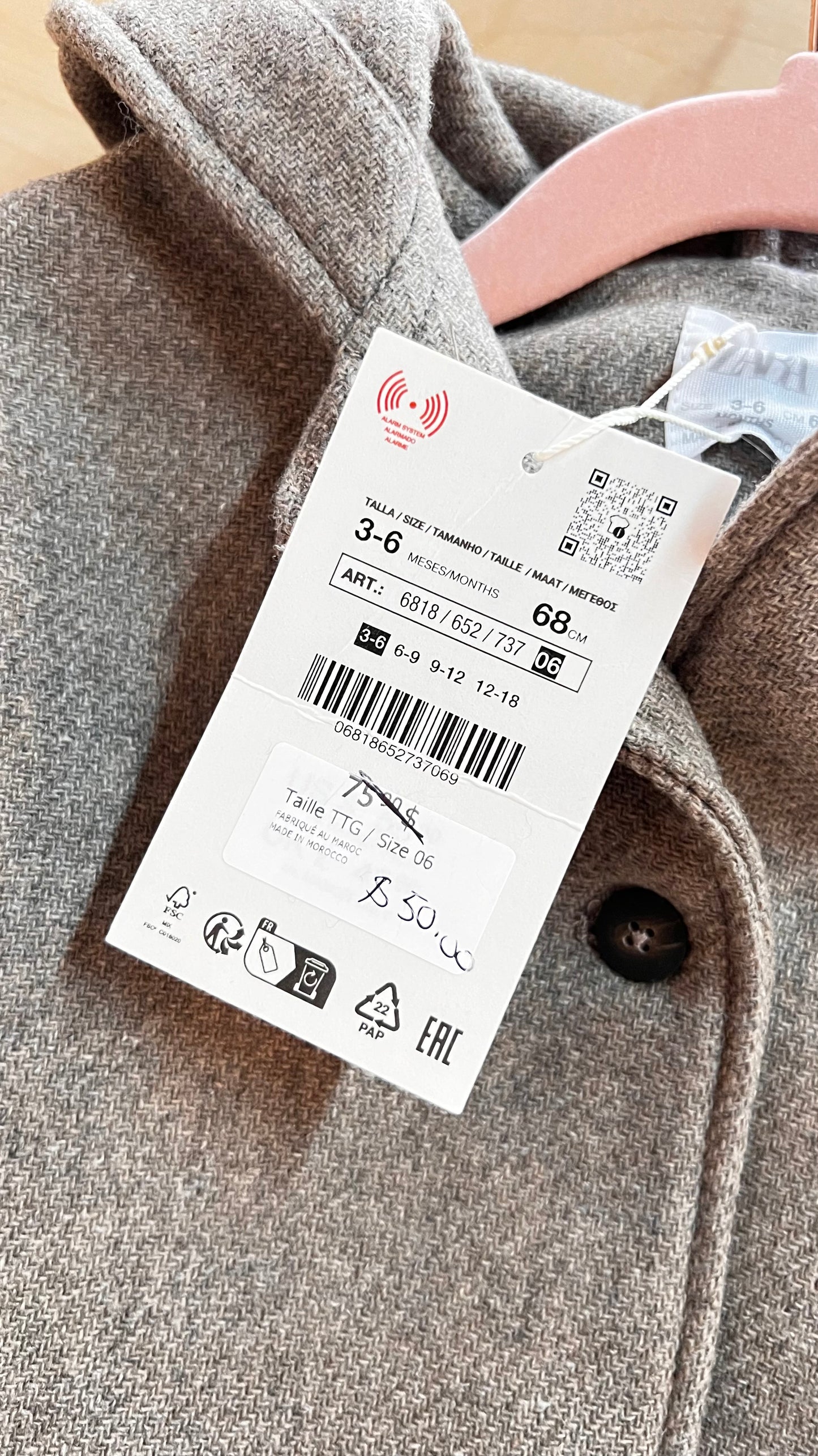 B&B - Consignment - NWT Zara Jacket - 3-6M