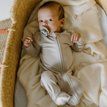 Belan.J - Footed Zipper Sleeper - Oat