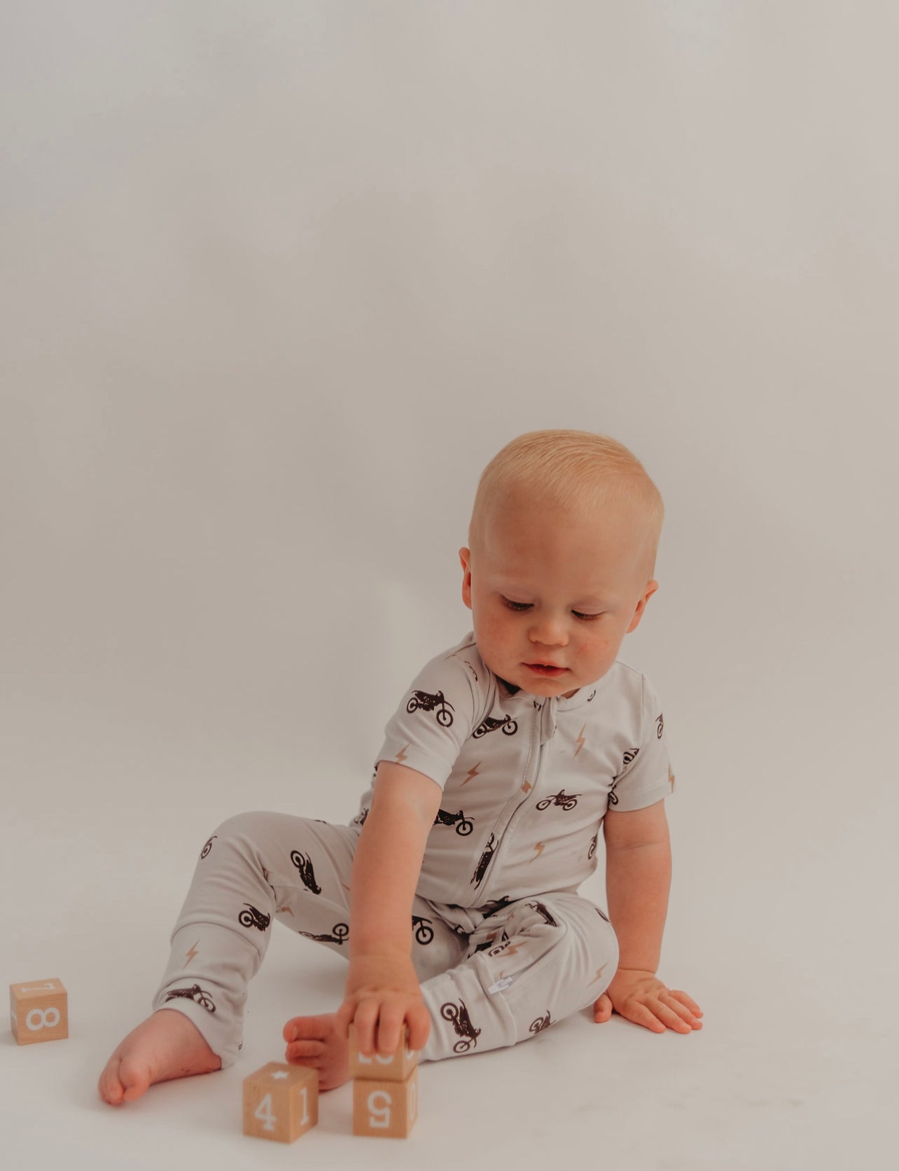 Little Aspen Baby - Full Throttle Short Sleeve Romper
