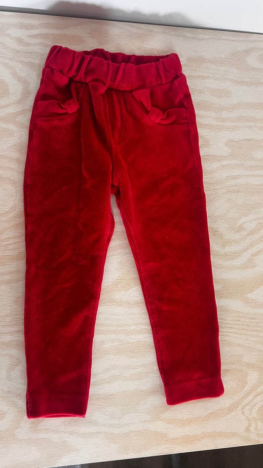 MR - Consignment - Mayora Velvet Red Pant - 18M