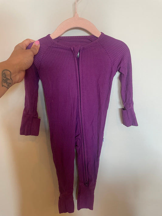 KB - Consignment - Little Sleepies Dark Purple Sleeper - 0-3M