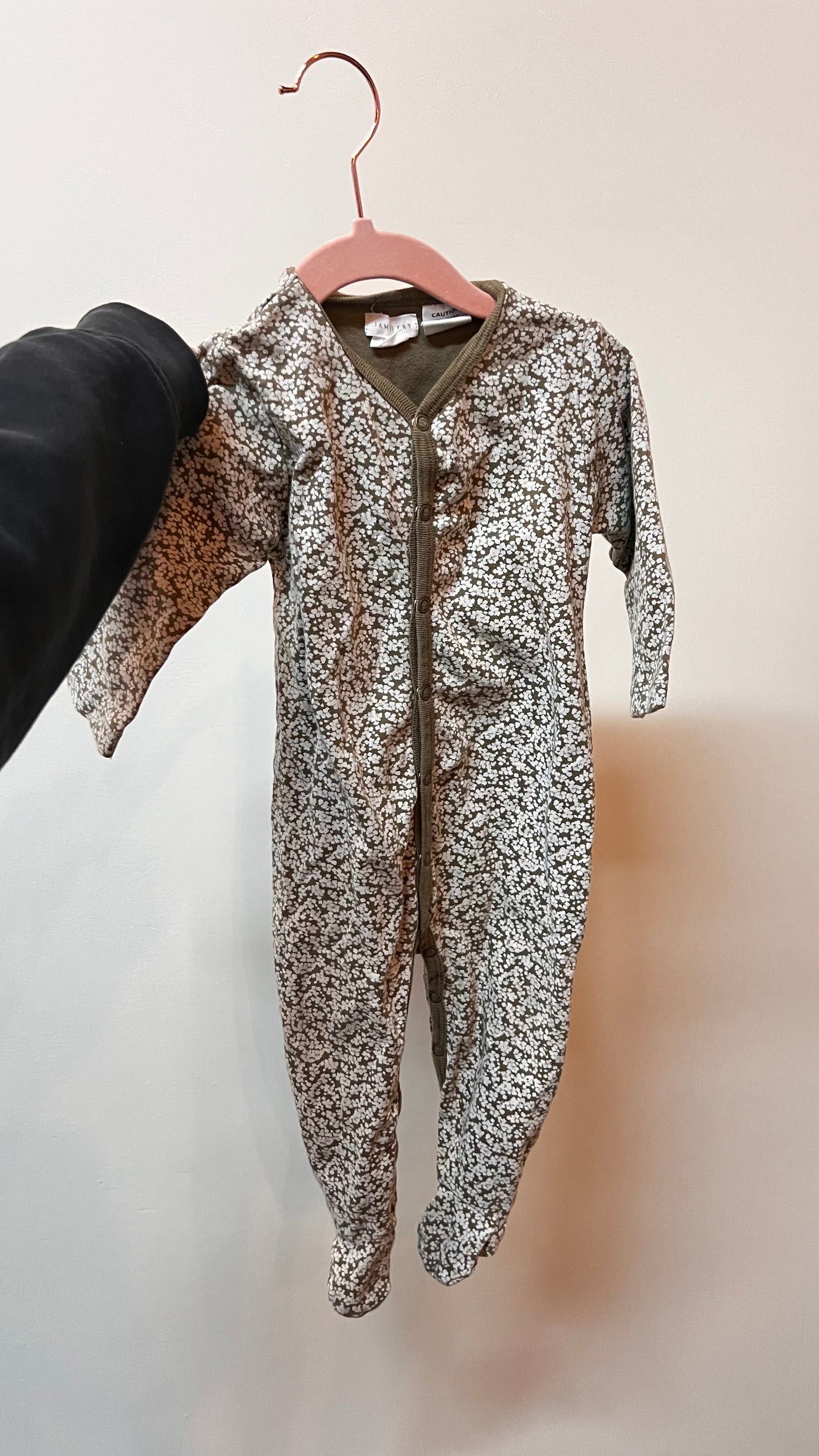 KD - Consignment - Jamie Kay Green Floral Sleeper - 1Y