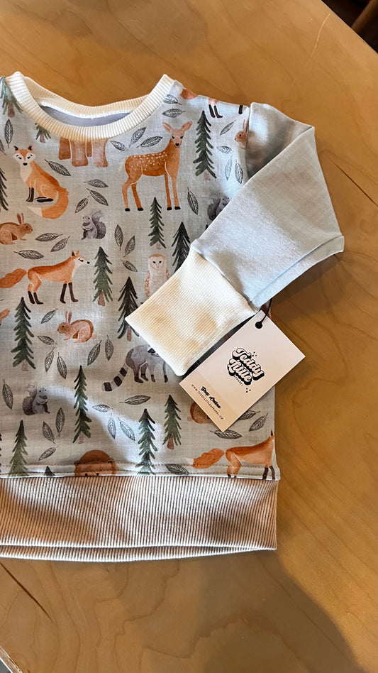 Teddy Little - Grow With Me Pullover - Animal