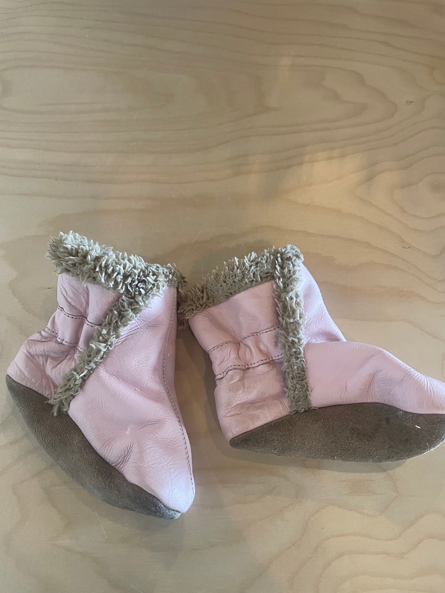 LS - Consignment - Pink Soft Mocs - 12-18M