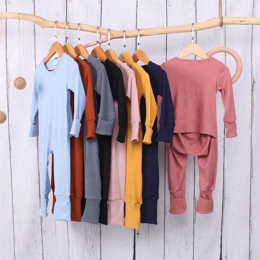 Poppy & Co - Ribbed Bamboo Rompers