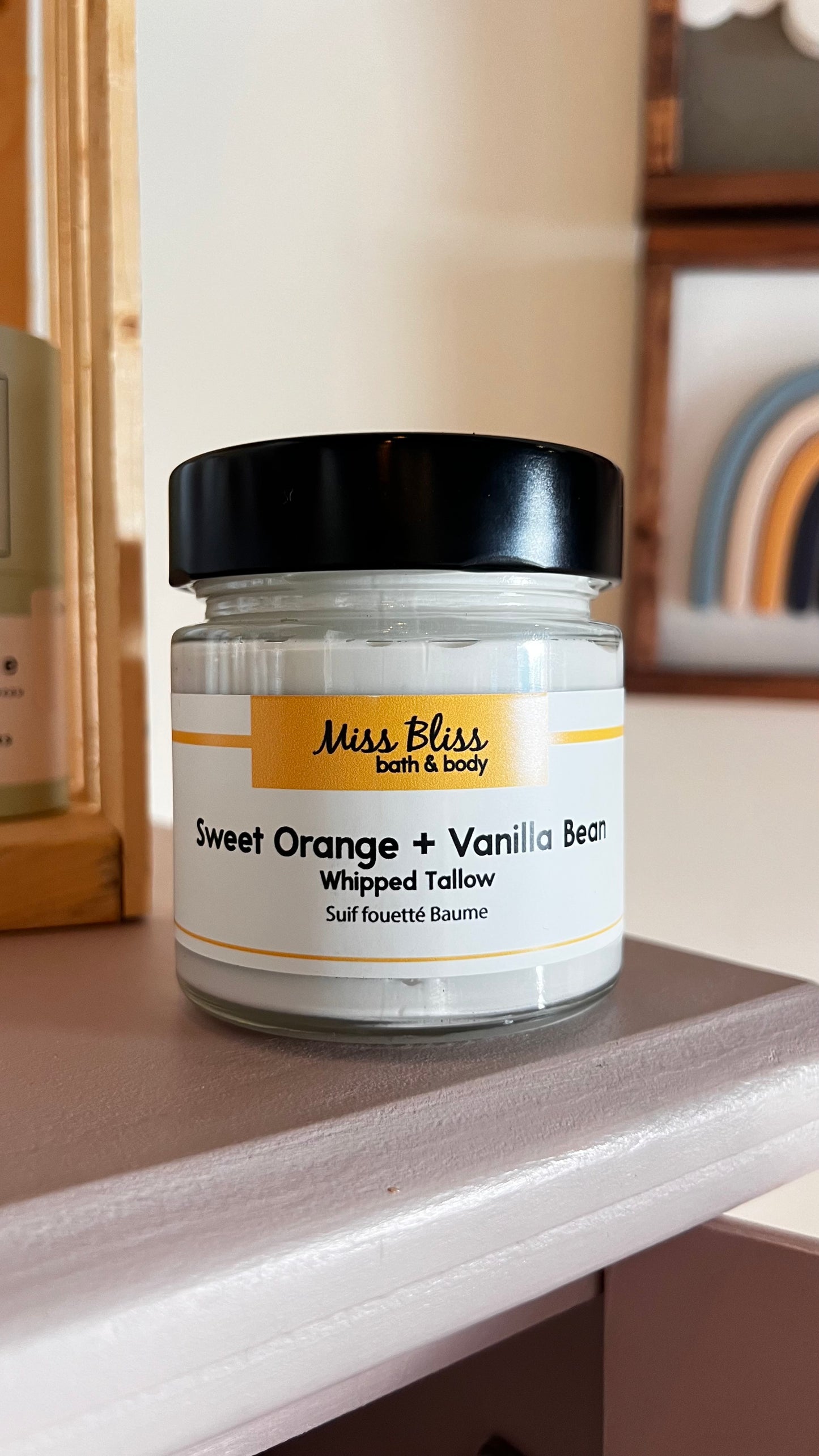 Miss Bliss Bath & Body - Sweet Orange & Vanilla Bean Whipped Tallow Balm