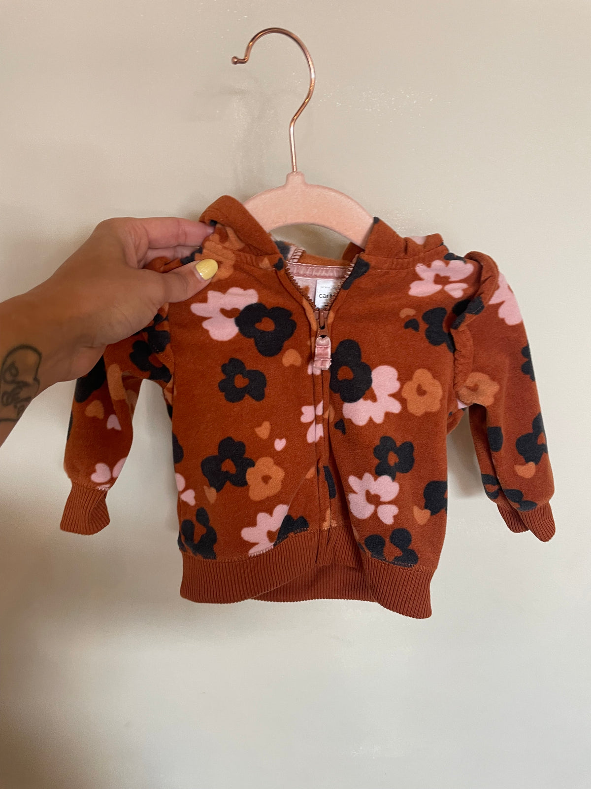 CC - Consignment - Carters Flower Zip Up - 3M